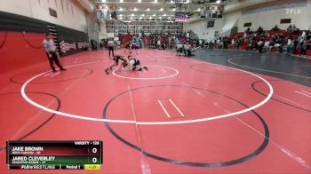 126 lbs Semifinal - Jared Cleverley, Mountain Range vs Jake Brown, Rock Canyon