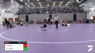 54-60 lbs Quarterfinal - Drew Janda, Hobart Wrestling Club vs Oliver Keepes, Mount Vernon