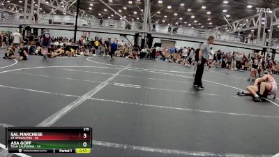 215 lbs Semis (4 Team) - Sal Marchese, GT Apocalypse vs Asa Goff, Team California