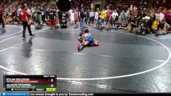 103-110 lbs Semifinal - Kylah Gallegos, Pomona Wrestling Club Colorado vs Allison McDaniel, Wrecking Crew Wrestling Club