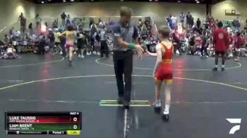 60 lbs Quarterfinals (8 Team) - Liam Brent, BadBass Green vs Luke Taussig, East Kansas Eagles
