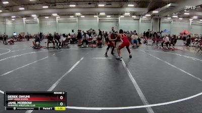 215 lbs Round 2 - Jamil Morrow, Warriors Wrestling Club vs Derek Owumi, Saint James School