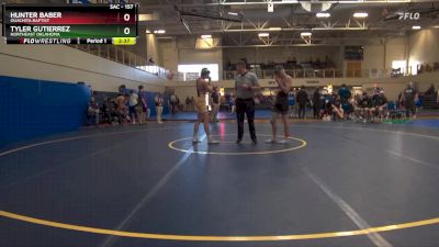 157 lbs Cons. Round 4 - Tyler Gutierrez, Northeast Oklahoma vs Hunter Baber, Ouachita Baptist