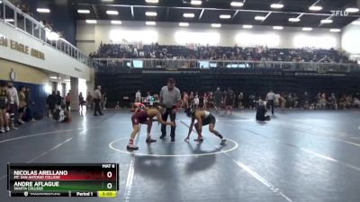 125 lbs Champ. Round 3 - Nicolas Arellano, Mt. San Antonio College vs Andre Aflague, Shasta College