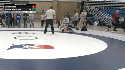 77 lbs Cons. Sub-semis - Olin Peebles vs Samuel Kruschke, Journeymen Wrestling Club