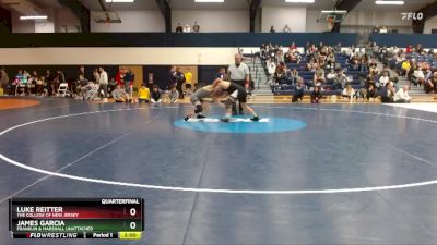 133 lbs Quarterfinal - James Garcia, Franklin & Marshall Unattached vs Luke Reitter, The College Of New Jersey