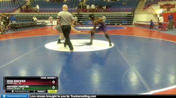 165 lbs Quarters & 1st Wb (16 Team) - Zion Brewer, Chapel Hill vs Hayden Martin, Harris County