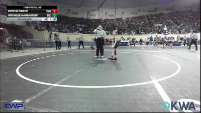 55 lbs 5th Place - Evelyn Pierce, Verdigris Youth Wrestling vs Wrynlee Hauenstein, Tiger Trained Wrestling