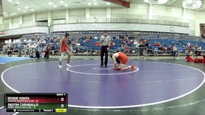 140 lbs Round 3 (6 Team) - Ryker Yonts, Dragon Wrestling Club vs Destin Caraballo, Webo Wrestling Club