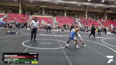 110 lbs Cons. Semi - Isaiah Dugan, Kansas Young Guns Wrestling Cl vs Emmett Corns, TEAM NORTH STARS