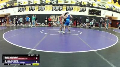 106 lbs Cons. Round 3 - Ryan Watkins, Bloomington South Wrestling Club vs Charley Head, Contenders Wrestling Academy