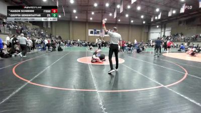 120 lbs Quarterfinal - Kaison Schreier, Fort Osage vs Griffin Sensintaffar, Stillwater