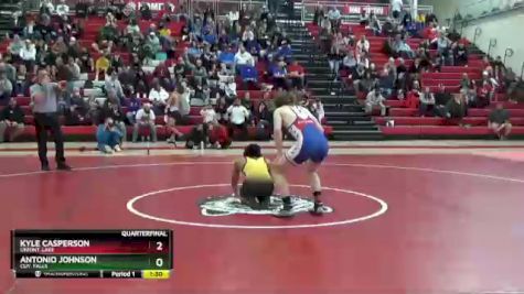 157 lbs Quarterfinal - Antonio Johnson, Cuy. Falls vs Kyle Casperson, Uniont. Lake