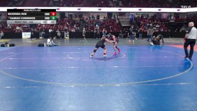 145 lbs Cons. Round 2 - Kamiah Cummings, Emmett vs McKenna Roe, Emmett