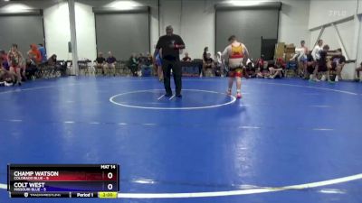 187 lbs Placement Matches (8 Team) - Zane Montelongo, Colorado Blue vs Hunter Long, Missouri Blue