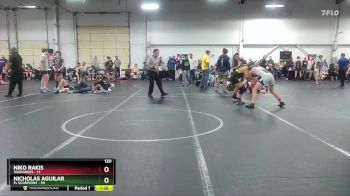 120 lbs Round 5 (8 Team) - Nicholas Aguilar, FL Scorpions vs Niko Rakis, Warhawks