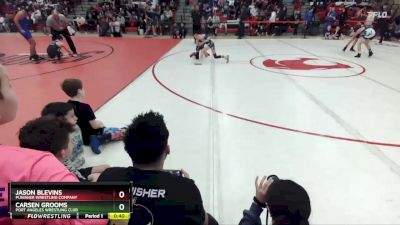 80 lbs Quarterfinal - Carsen Grooms, Port Angeles Wrestling Club vs Jason Blevins, Punisher Wrestling Company