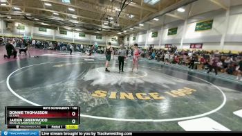 130 lbs Cons. Round 2 - Jaiden Greenwood, Douglas Wrestling Club vs Donnie Thomasson, Lil Cavs