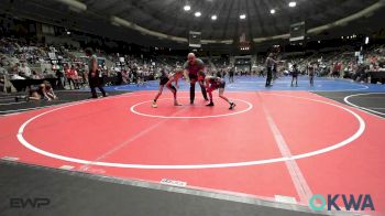 70 lbs Rr Rnd 1 - Emeree Calkins, Pawhuska Elks Takedown vs Laneigh Jo Cartwright, Midwest City Bombers Youth Wrestling Club
