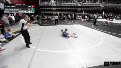 65 lbs Consi Of 8 #1 - Ruger Ovard, Evanston Elite Wrestling vs Bowen Hackbarth, Bozeman WC