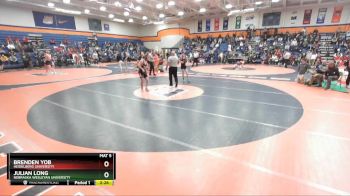 125 lbs Cons. Round 1 - Julian Long, Nebraska Wesleyan University vs Brenden Yob, Heidelberg University