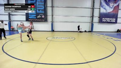 154 lbs Rr Rnd 2 - Cooper Thompson, Indiana Outlaws Silver vs Zach Akers, Shore Thing Surf