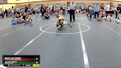 88 lbs Cons. Round 1 - Jacob Wills, Headhunters vs Seath Gattorno, Smyrna Little Wrestlers