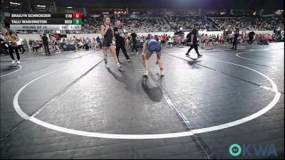110 lbs Round Of 16 - Brailyn Schroeder, Standfast vs Talli Washington, Woodland Wrestling Club