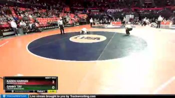 1A 113 lbs Cons. Round 3 - Kaden Harman, Woodstock (Marian) vs Danny Tay, Colfax (Ridgeview)