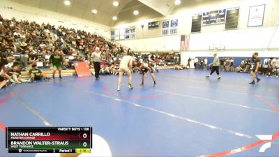 138 lbs Champ. Round 2 - Nathan Carrillo, Monster Garage vs Brandon Walter-Straus, West Torrance