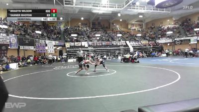 113 lbs Semifinal - Tanner Rhoton, Riley County HS vs Bradyn Wilson, Hoxie HS