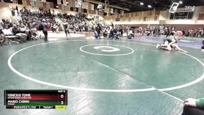 175 lbs Quarterfinal - Mario Carini, Poway vs Vinicius Tome, Stone Ridge Christian