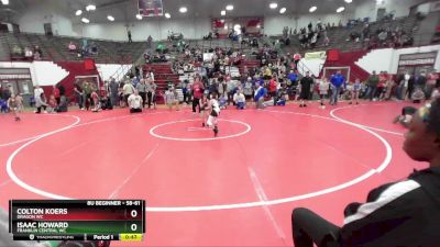 58-61 lbs Round 3 - Isaac Howard, Franklin Central WC vs Colton Koers, Dragon WC