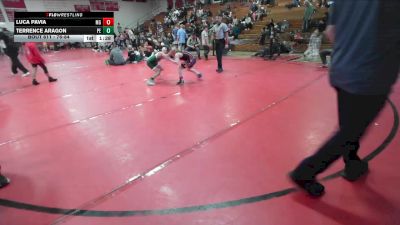 76-84 lbs Round 4 - Terrence Aragon, Poway Elite vs Luca Pavia, Monster Garage