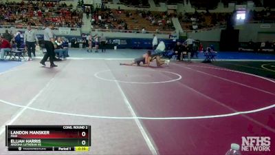 D4-165 lbs Cons. Round 2 - Landon Mansker, Page vs Elijah Harris, Arizona Lutheran HS