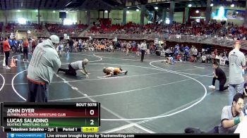 85 lbs Champ. Round 2 - John Dyer, Sutherland Youth Wrestling Club vs Lucas Saladino, Beatrice Wrestling Club