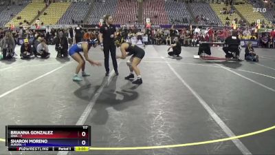 117 lbs Round 1 (16 Team) - Brianna Gonzalez, Iowa vs Sharon Moreno, Aurora