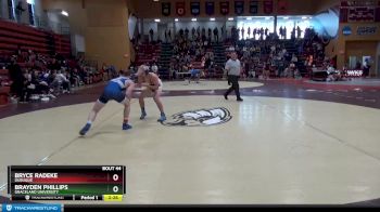 149 lbs Quarterfinal - Bryce Radeke, Dubuque vs Brayden Phillips, Graceland University