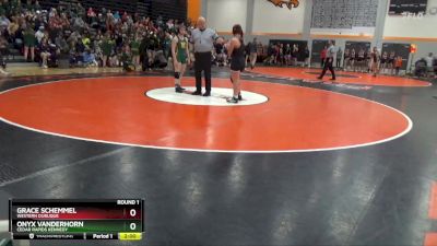 146-155 lbs Round 1 - Onyx VanderHorn, Cedar Rapids Kennedy vs Grace Schemmel, Western Dubuque