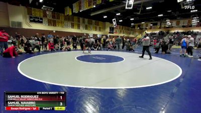 119 lbs 1st Place Match - Samuel Navarro, Junior Panther Wrestling vs Samuel Rodriguez, Coachella Valley Wrestling Clu