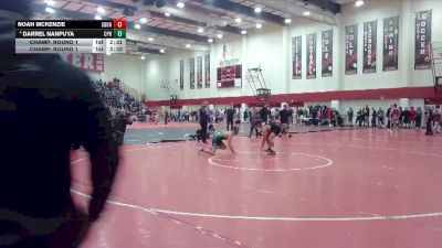 141 lbs Champ. Round 1 - Noah McKenzie, Southern Oregon vs Darrel Nanpuya, Cal Poly Humboldt