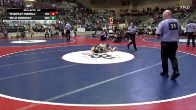 6A 115 lbs 1st Place Match - Rylie Sminchak, Bentonville West vs McKinley Runnels, Bentonville