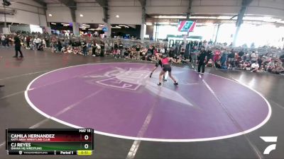 98 lbs Round 2 - Cj Reyes, Ohana HQ Wrestling vs Camila Hernandez, Katy Area Wrestling Club