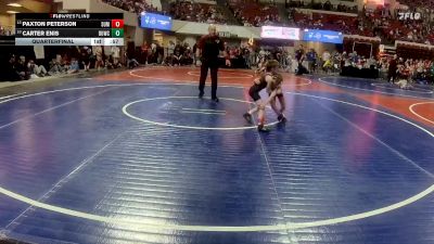 49 lbs Quarterfinal - Carter Enis, Thermopolis Wrestling Club vs Paxton Peterson, Lights Wrestling Club