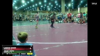 75 lbs Round 1 (8 Team) - Landon Zinser, Moyer Elite vs Henry Smith, Elevate WC