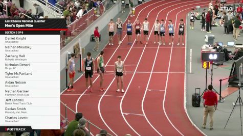Men's Mile Open, Prelims 3