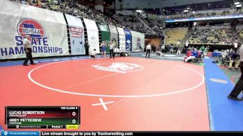 150 Class 4 lbs 5th Place Match - Lucas Robertson, Poplar Bluff vs Grey Petticrew, Carthage