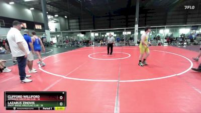 180 lbs Round 5 (6 Team) - Lazarus Zinovis, GREAT BRIDGE WRESTLING CLUB vs Clifford Williford, JEFFERSON WRESTLING CLUB