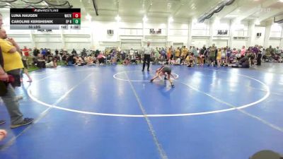 56 lbs Round Robin 3 - Luna Haugen, Watkins Girls vs Caroline Kershisnik, EP Rattlers-Girls