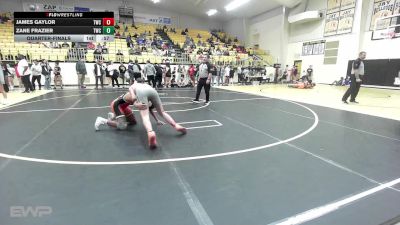 155 lbs Quarterfinal - James Gaylor, Tahlequah Wrestling Club vs Zane Frazier, Tahlequah Wrestling Club